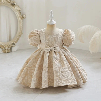 Elegant Flower Printing All Over Puffy Sleeveless Princess Dress