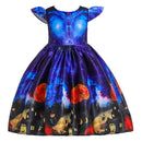 Vampire Pumpkin Print Halloween Costume for Kids Girls