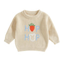 Toddler Girls Letter Print Knitted Warm Autumn Sweaters childrensterritory