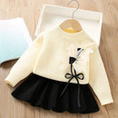 Girls’ Elegant Winter Party Dresses with Floral Design