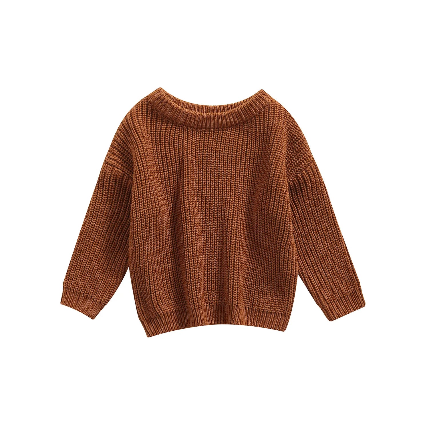 Baby Boys Girls Solid Color Long Sleeve Knit Sweaters childrensterritory