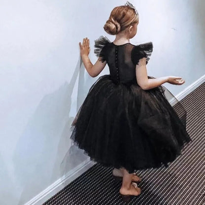 Kids Girls Puff Sleeve Princess Dress For Birthday Party childrensterritory