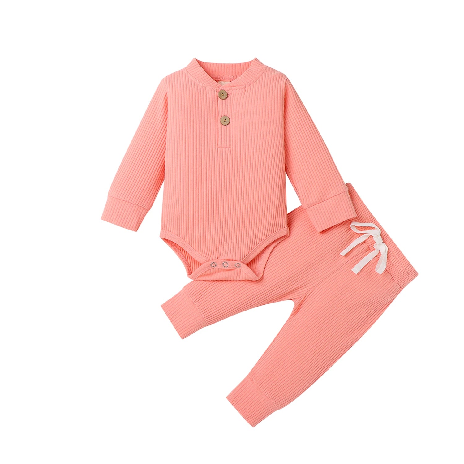Ribbed Stripe Soft Cotton Romper Pants for Baby childrensterritory
