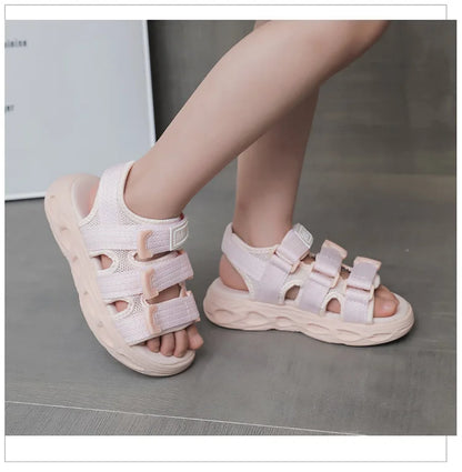 Summertime Thick-soled Wedge Sandals for Kids Girls childrensterritory