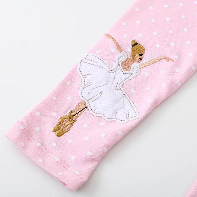 Girls Cartoon Print Colorful Summer Leggings childrensterritory