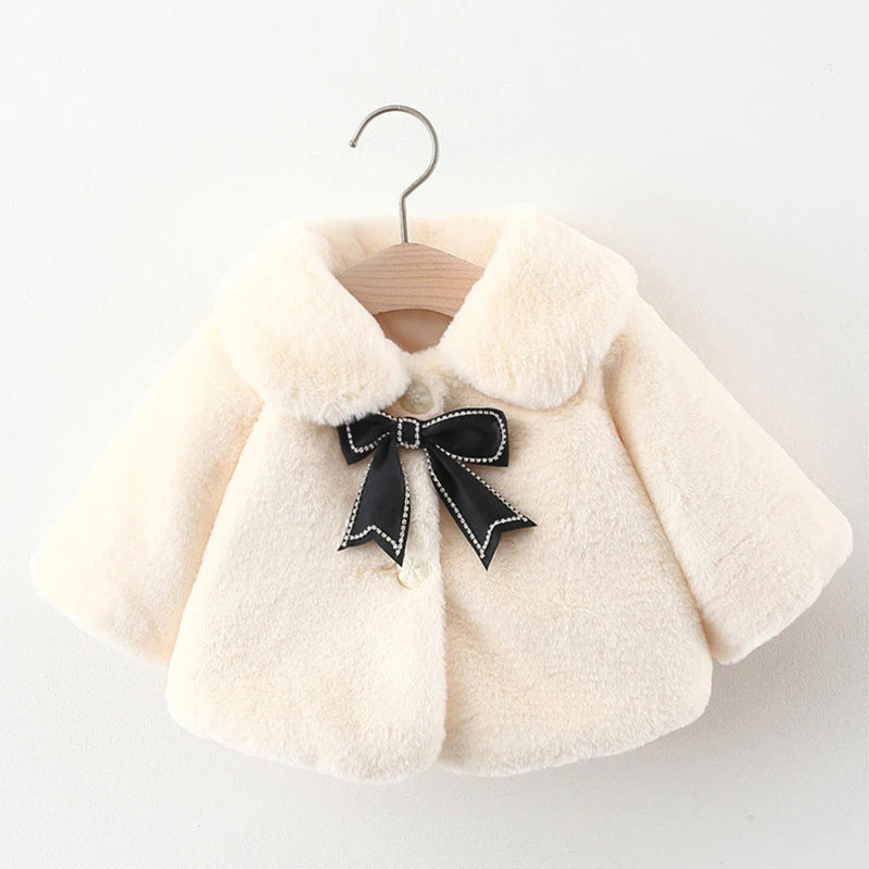 Baby Girls' Long Sleeves Collar Design Warm Jacket