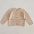 Baby Girls Long Sleeves Floral Embroidery Knitted Cardigans childrensterritory