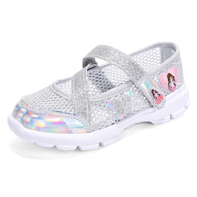 Non-slip Flowers Princess Flat Beach Sandals for Girls childrensterritory