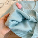 Girls’ Long-Sleeved Soft Winter Sweater with Heart Design
