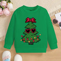 Kids Solid Colors Christmas Graphics Hoodless Sweatshirt childrensterritory