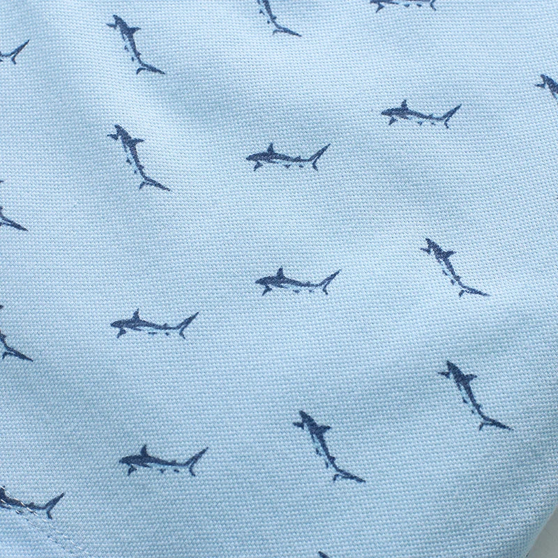 Kids Boys Cartoon Sharks Print Casual Summer T-Shirts childrensterritory