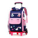 Cartoon Design High Capacity Kids Rolling School Backpack