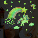 Shine In The Dark Unicorn Stars Wall Stickers for Bedroom childrensterritory