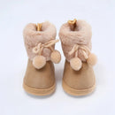 Soft Sole Furry Snow Boots First Walkers for Baby Girls childrensterritory