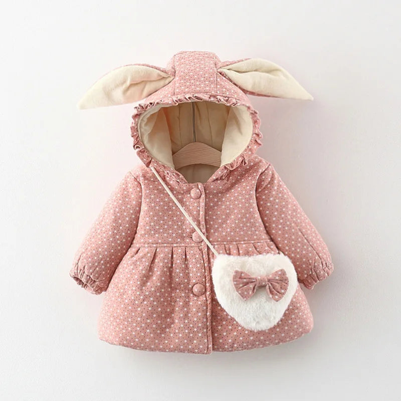 Girls Cartoon Design Winter Warm Jackets childrensterritory