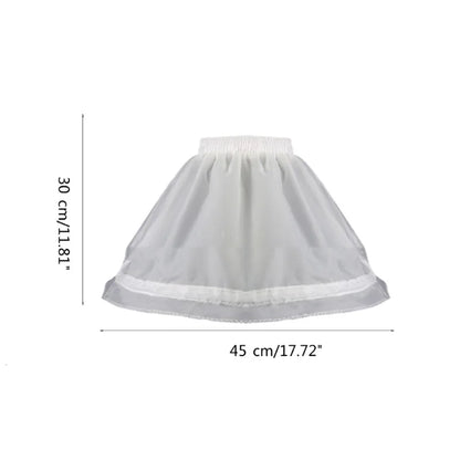 Kids Girls Lace Design 3 Hoops Underskirt for Dresses