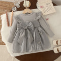 Girls’ Elegant Party Dresses With Bow Design