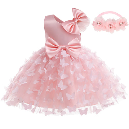 Baby Girl Three-Dimension Butterfly Gown for Baptism/Birthday