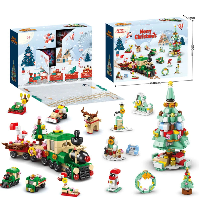 Christmas Advent Calendar Building Blocks Set for Kids childrensterritory