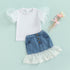 Kids Girl 2 Piece Floral Print Summer Fashion Outfits childrensterritory