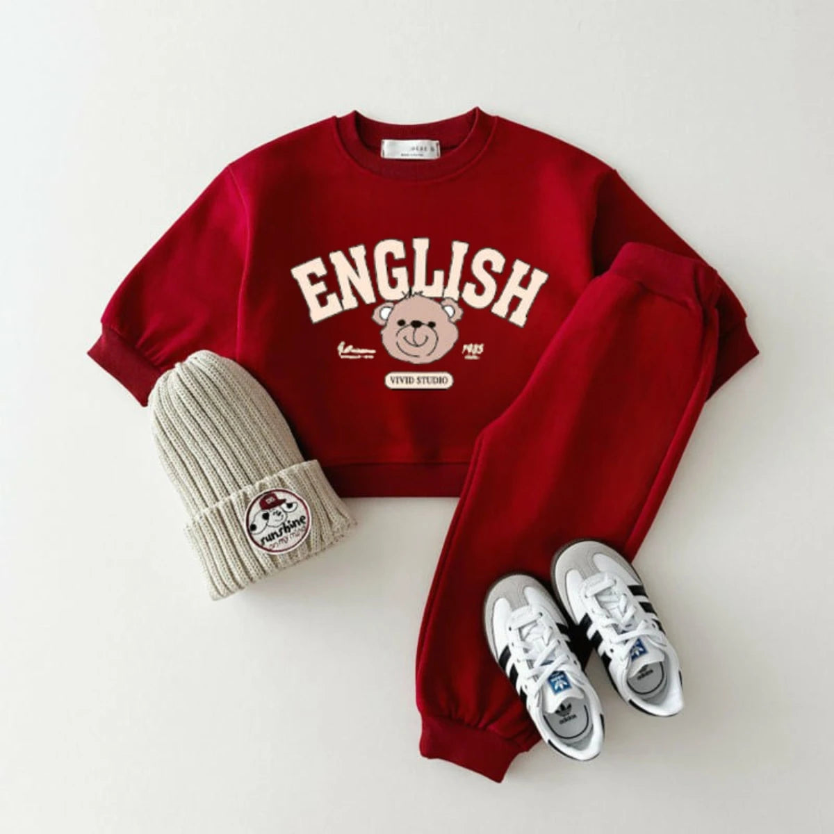 Kids Cartoon Print Long-Sleeved Clothing Set childrensterritory