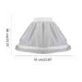 Kids Girls Lace Design 3 Hoops Underskirt for Dresses