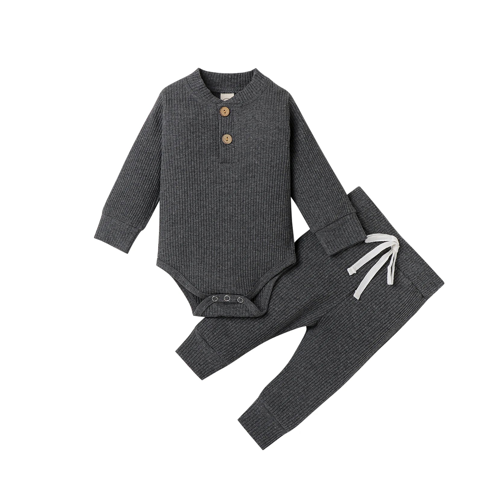 Ribbed Stripe Soft Cotton Romper Pants for Baby childrensterritory
