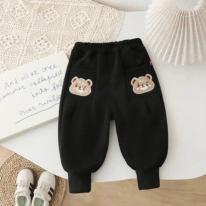 Kids Cartoon Design Soft Winter Trousers
