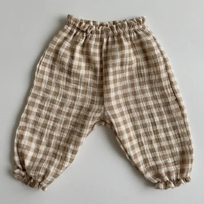 Printed Soft Cotton Girls Casual Pants childrensterritory