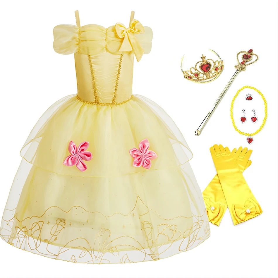 Kids Girls Disney Princess Dresses for Halloween Christmas