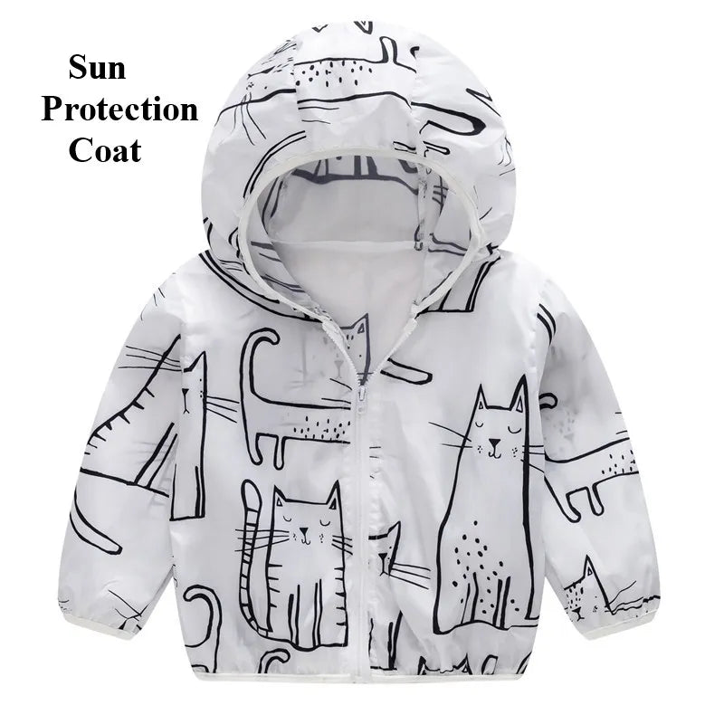 Toddler Girl Boy Hooded Sunscreen Outwear/Jacket childrensterritory