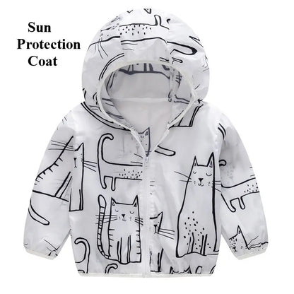 Toddler Girl Boy Hooded Sunscreen Outwear/Jacket childrensterritory