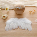 Newborn Photo Props Angel Feather Wings with Leaf Headband childrensterritory