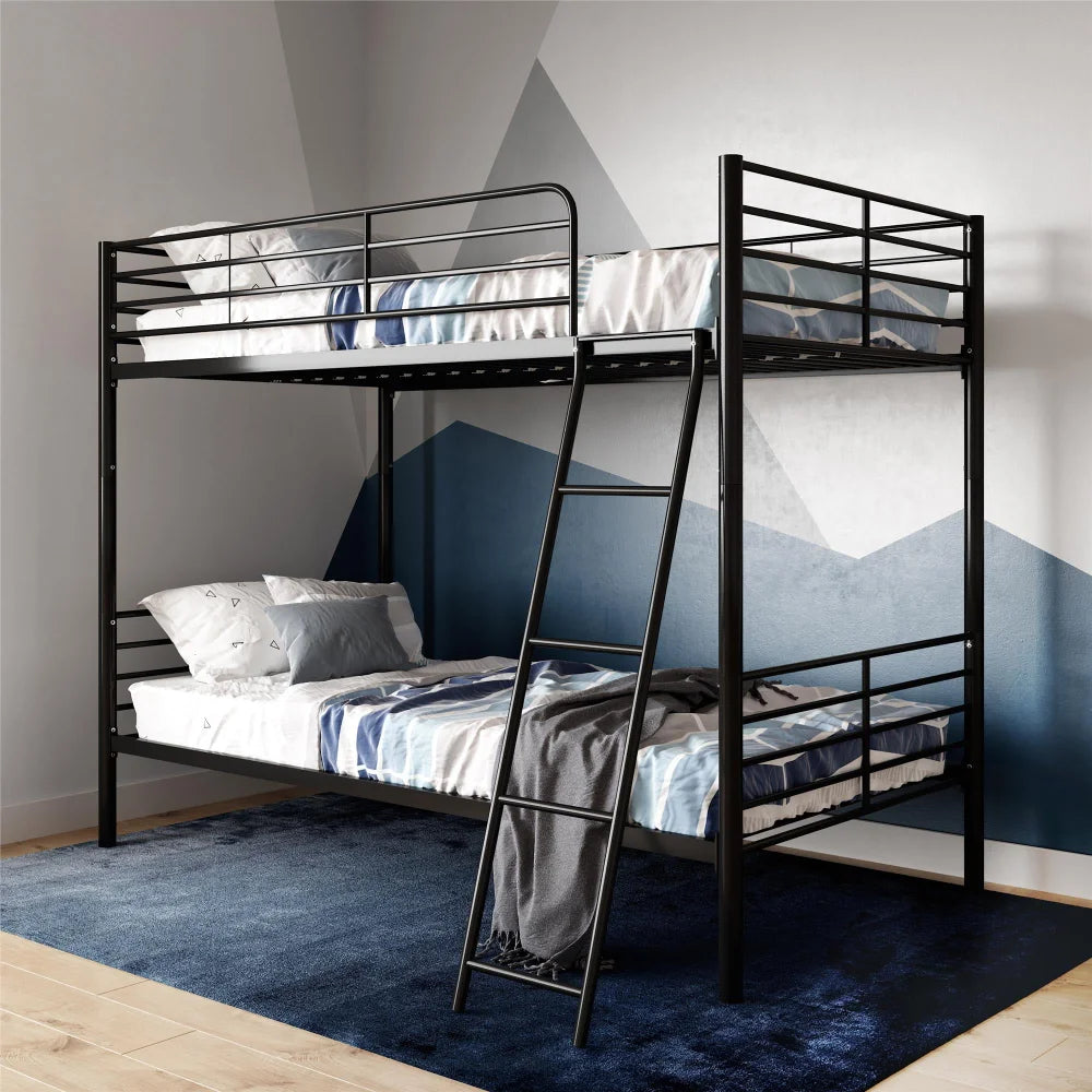 Convertible Twin Over Metal Bunk Bed for Kids Room childrensterritory