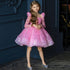 Kids Girls Layered Tulle Glitter Flower Dress with Big Bow childrensterritory