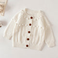 Infant Girls Long Sleeve Embroidery Knitted Cardigan childrensterritory