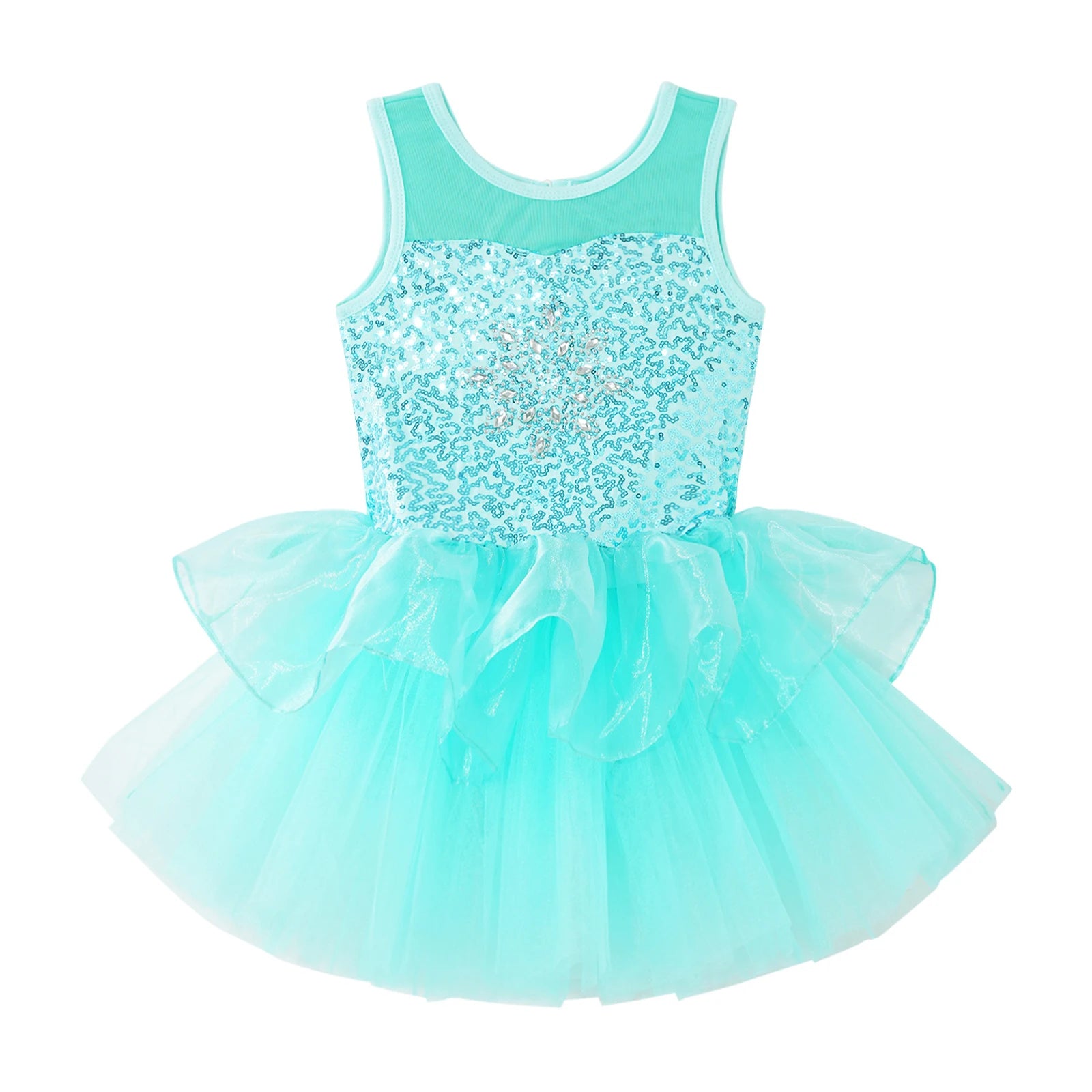 Kids Girls Shiny Sequins Leotards/Dancewear