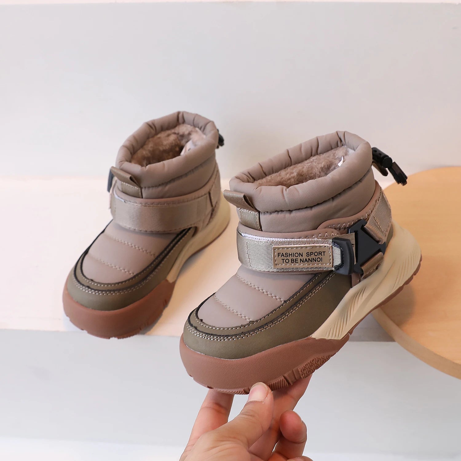 Kids Unisex Casual Plush Thick Warm Snow Boots childrensterritory