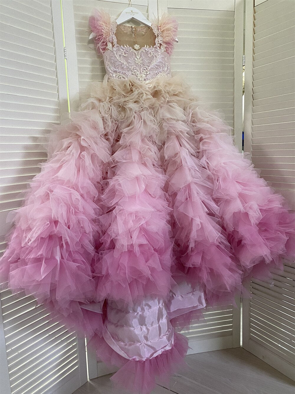 Handmade Elegant Floor Length Flower Girl Dresses childrensterritory