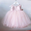 Little Girls Bridemaid Wedding Party Big Bow Princess Dress