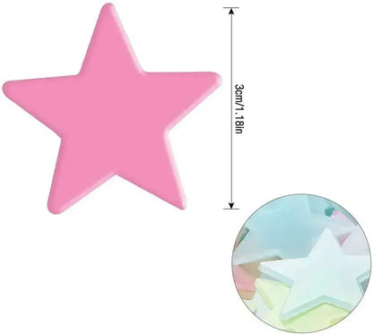 3D Fluorescent 50/1000Pcs Glow-in-the-Dark Stars Wall Stickers childrensterritory
