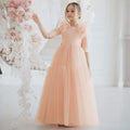 Tulle Flower Girl Dresses With Bow For Wedding Birthday