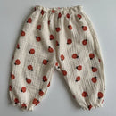 Printed Soft Cotton Girls Casual Pants childrensterritory
