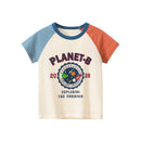 Cartoon Letter Printed Kids Boys Girls Loose Summer Cotton Top childrensterritory