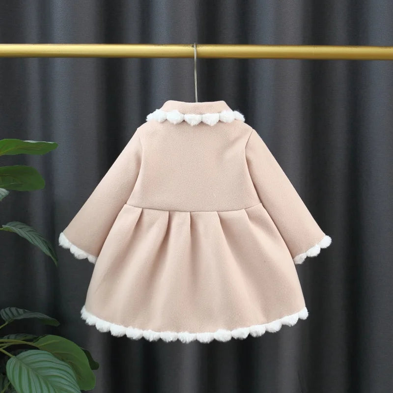 Baby Girl Collar Design Long Sleeves Winter Outfit