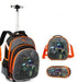 3D-printed Sequins Kids Wheeled Backpack 3 Piece Set childrensterritory
