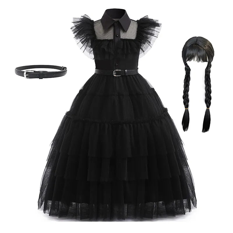 Wednesday Addams Kids Easter Halloween Party Costumes childrensterritory