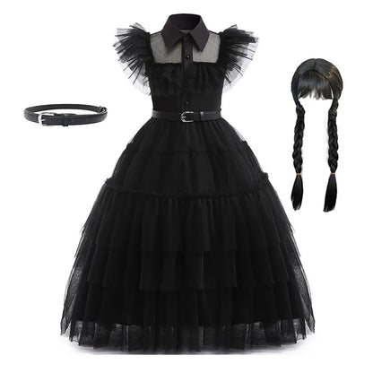 Wednesday Addams Kids Easter Halloween Party Costumes childrensterritory