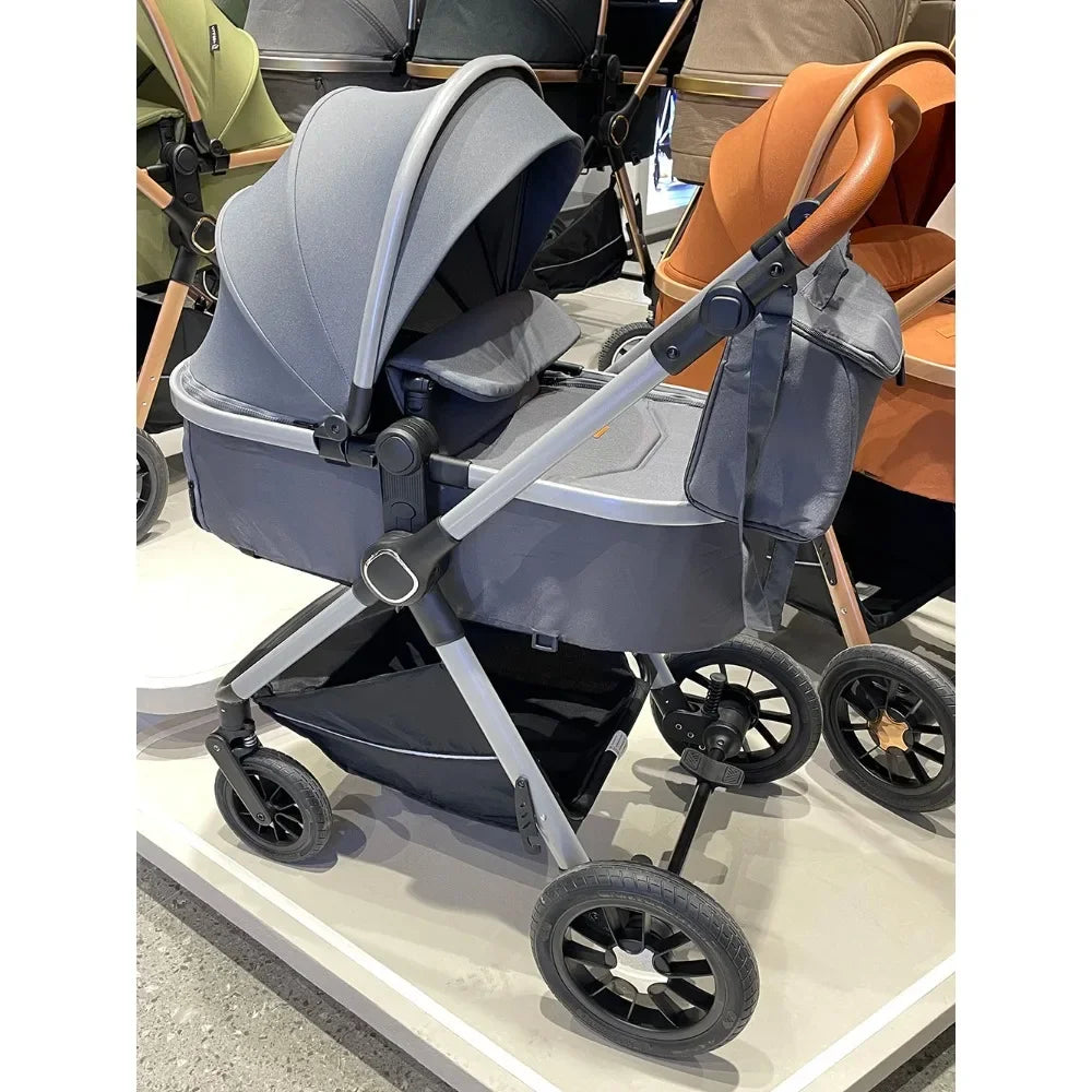 Multifunctional Baby Stroller with Detachable Basket