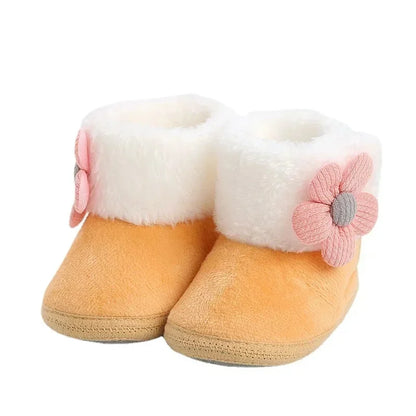 Flower Design Comfortable Baby Snow Booties childrensterritory